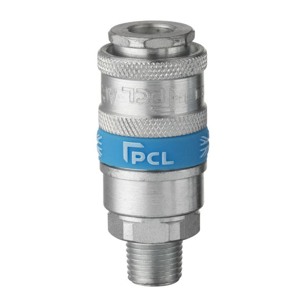 PCL Airflow Coupling, Male Thread (19 Series) Context Pneumatic Supplies