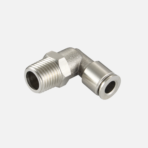 Male BSPT Metric Push Fit Swivel Elbow - All Metal