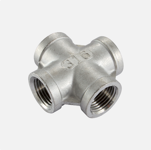 Stainless Steel Equal Female Cross, BSPP