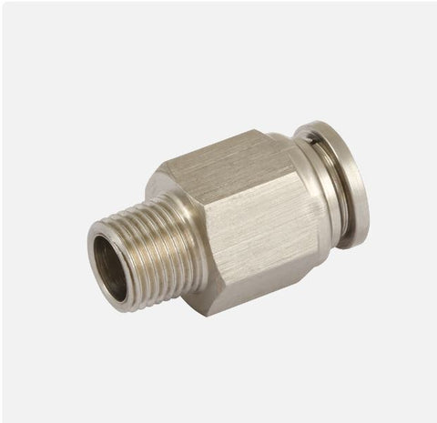 Stainless Steel Male Push Fit Stud, BSPT