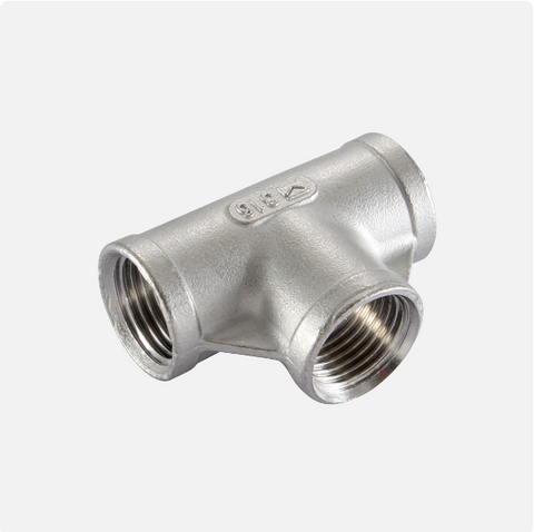 Stainless Steel Equal Female Tee, BSPP