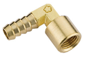 Female Elbow Hosetail, Brass, BSPP