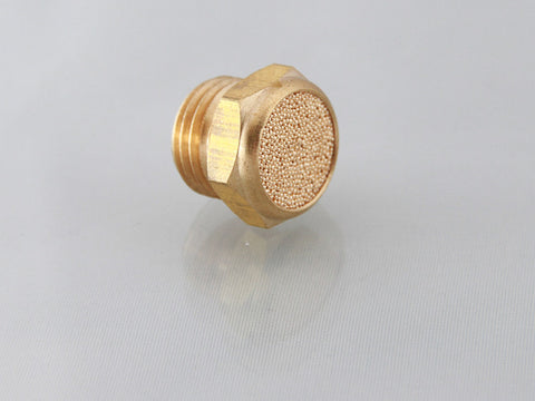 Brass Silencer, Male Thread, BSPP