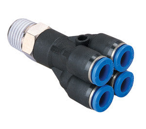 Male Push-In Double 'Y', BSPT