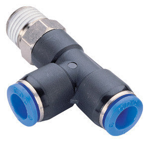 NPT Male Leg Rotating Run Tee - Push In