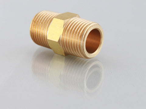 Male NPT Equal Nipple, Brass