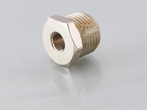Male-Female Reducing Bush - Nickel Plated Brass, BSPT