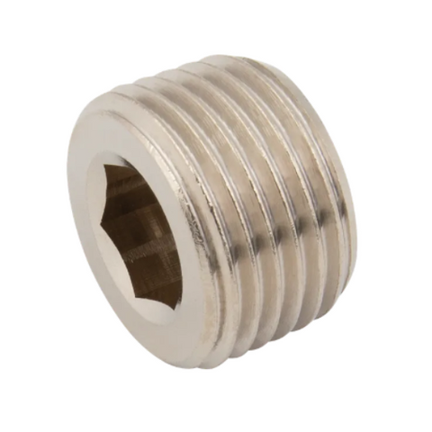Male Plug - Nickel Plated Brass, BSPT