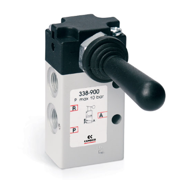 Camozzi 338-905 Lever/Spring Valve 3/2 1/8" BSP