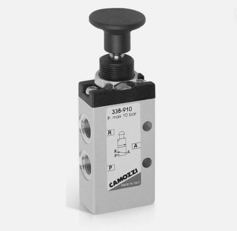 Camozzi 338-910 Push/Pull Valve 3/2 1/8" BSP