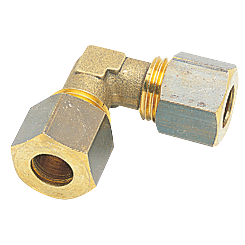 Compression Elbow, Brass, Metric