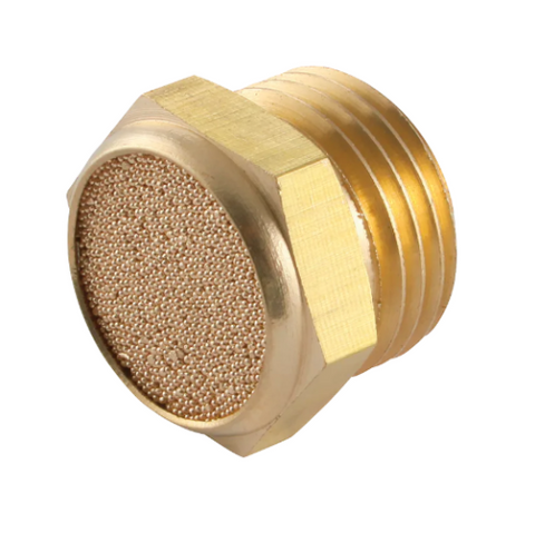 Brass Silencer, Male Thread, BSPP