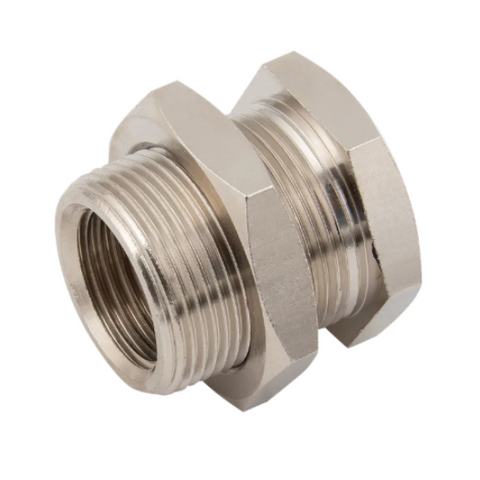 Bulkheads - Nickel Plated Brass, BSPP & Metric