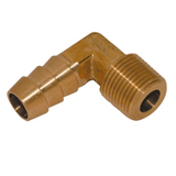 Equal Male Hosetail Elbow, Brass, BSPT