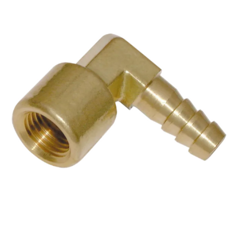 Female Elbow Hosetail, Brass, BSPP