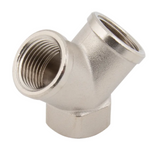 Equal Female Y Connector - Nickel Plated Brass, BSPP