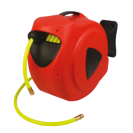Retractable Hi-Vis Hose Reel - 15m Length