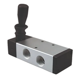 5/2 Lever Valve, Spring Return