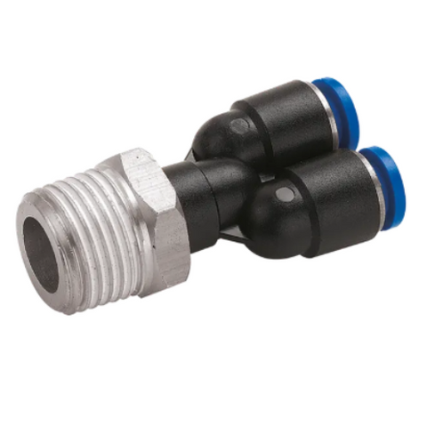 NPT Male Centre Swivel Y - Push In