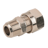 Male Compression Stud, BSPT, Nickel Plated Brass, Metric