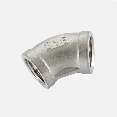 Stainless Steel Equal Female 45° Elbow, BSPP