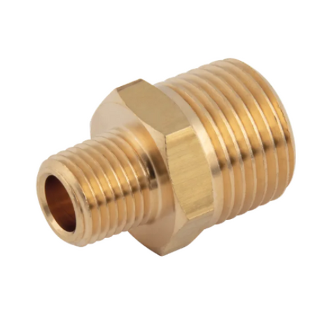 Male NPT Reducing Nipple, Brass