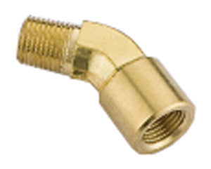 Equal Male BSPT x Female BSPP 45° Elbow, Brass