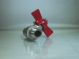 T Handle Ball Valve, Male x Female