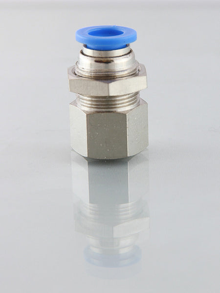Female Bulkhead Connector, Push In – Context Pneumatic Supplies