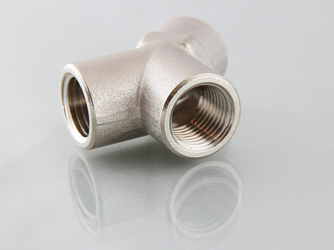 Equal Female Y Connector - Nickel Plated Brass, BSPP